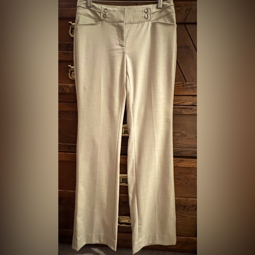 NWT White House Black Market Neutral Modern Boot Suit Pants Office Work Sz 2R